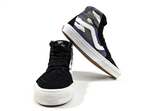 Vans Sk8 Hi Reissue Nero Eliotro Stampa Mimetica Donna Tg7 Uomo Taglia 5 5