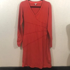 Athleta Nectar Long Sleeve Knit Burnt Orange Dress size Medium Tall - Picture 1 of 9