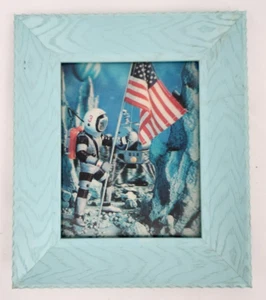 Vintage Memo From the Moon Lenticular 1966 Blue Frame - Picture 1 of 6