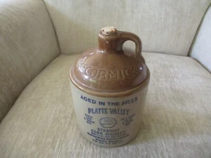 McCormick Platte Valley Straight Corn Whiskey Jug Bottle 1980 Aged In The Hills - Picture 1 of 19