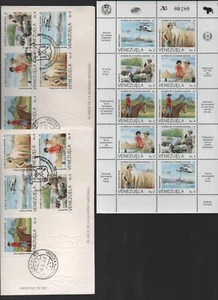 Venezuela: 1987; Scott 1394 in complete sheet of 10 complete set + 2 ... VZ2489 - Picture 1 of 2