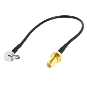 TS9 Male to SMA Female 90° Angle Antenna Adapter Coaxial Cable Connector Cord - Picture 1 of 6