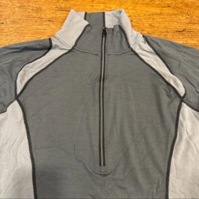 Smartwool Gray Outdoor Hike Base Layer 1/2 Zip Pullover Sweater Sweatshirt Men M - Image 1 of 4