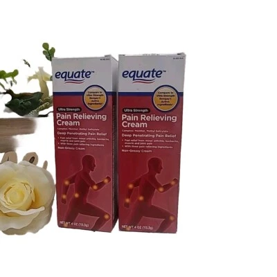 Crema para aliviar el dolor Equate Ultra Strength, 4 oz cada paquete de 2 caducidad: 05/2026 Foto 1 de 4