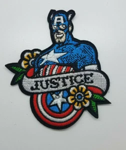 Captain America Justice Patch 4 inch tall - Foto 1 di 3