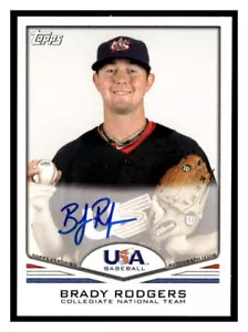 2011 Topps USA Baseball #USA-A19 Brady Rodgers Autographs - Picture 1 of 2