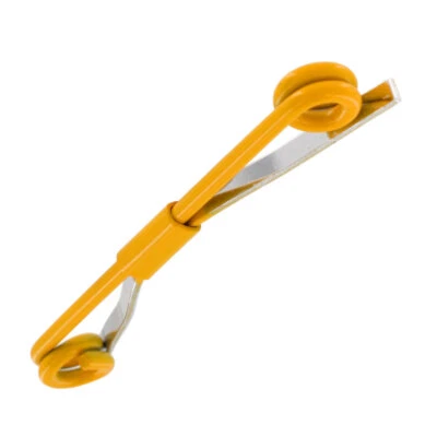 Shields Collar Clip Mens Vintage Bar Yellow Enamel 1960S Boxed 2 1/8" - Image 1 of 3