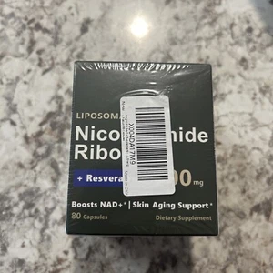 NAD+ Resveratrol Supplement for Anti Aging, Energy, Focus 80 capsules - Picture 1 of 4