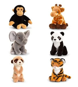 Keel Toys Wild Animals Monkey Panda Elephant Tiger Meerkat Giraffe 12cm - Picture 1 of 15