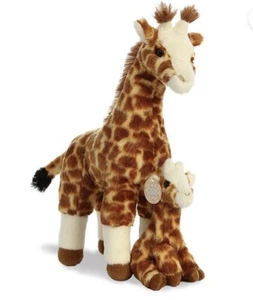 Aurora Toys Standing 15” Mama Baby Giraffe Safari Pet Zoo Plush Finger Puppet - Picture 1 of 2