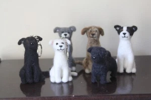 Needle Felted Staffordshire Bull Terrier Staffie keyrings and models Free UK P&P - Picture 1 of 21