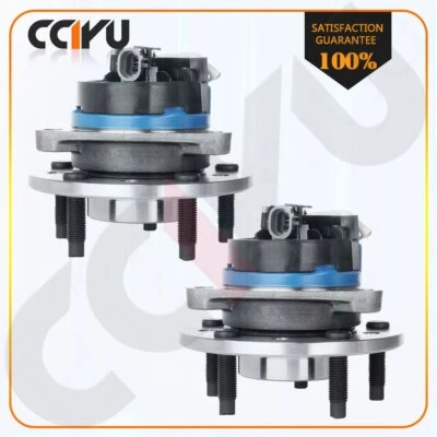 Pair Front Wheel Beraing Hub Fits Chevrolet Malibu 1997-2002 2003 5 Bolts W/ABS Foto 1 de 4