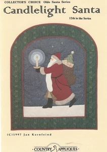 Kerzenlicht Weihnachtsmann Wandbehang Muster von Country Applikationen ca-99 - Bild 1 von 2