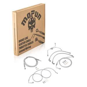 Chrome Cable Kit Replacement For Harley Street Road Glide 16-18" Handlebar w/ABS - Picture 1 of 9