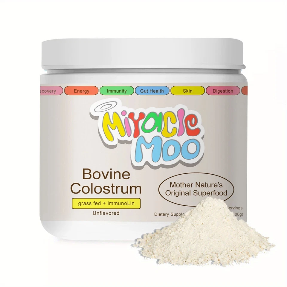 Calostro bovino Mother Natures alimentado con pasto + suplemento de inmunolina 60 SV Foto 1 de 4