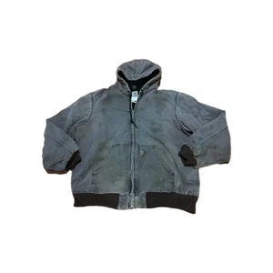 Chaqueta con Capucha de Lona Carhartt Acolchada Marrón J130 CHT Para Hombre 2XL Alta Desgastada De Colección - Imagen 1 de 9