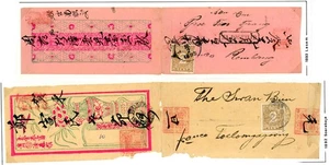 OLANDA INDIE ORIENTALI NEI 1892-93 COPERTINE CINESI ILLUSTRATE APERTE ATTACCATE - Foto 1 di 1