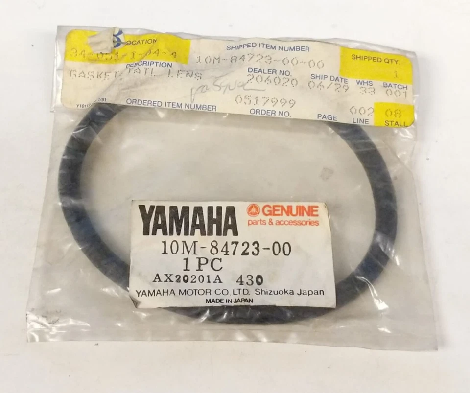 Junta de lente de luz trasera Yamaha XJ750J 1982 10M-84723-00 Foto 1 de 1