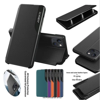 For iPhone 16E 15 14 13 12 11 XR 7 Magnetic Leather Flip Smart Sleep Case Cover - Image 1 of 4