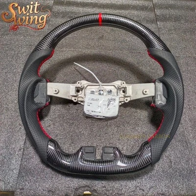 Volante de fibra de carbono real para Jeep Wrangler Grand Cherokee SIN SRT 11-14 Foto 1 de 4