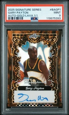 Serie Leaf Signature Gary Payton Gold Lava #1/1 2025 automático PSA 9 HOF Foto 1 de 2