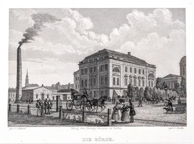 Berlin Börse Original Stahlstich von Fincke aus Spiker 1833 - Bild 1 von 4