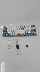 XVX 60% M61 Gaming Keyboard Wireless Mechanical Hotswap RGB - Coral Sea - Picture 1 of 7