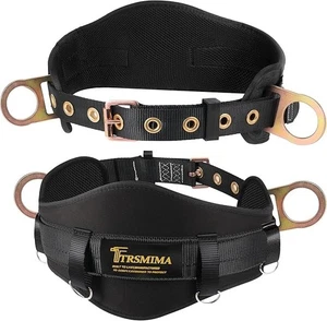 TRSMIMA Safety Harness Climbing Belt - Black Body Fall Protection Men Roof Tree - Picture 1 of 6