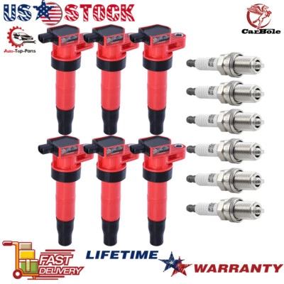 Juego de 6 bobinas de encendido y bujías para Hyundai Azera Santa Fe Sonata 3,3 L V6 Foto 1 de 4