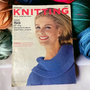 Vintage Vogue Knitting Magazine Fall/Winter 1963 Over 50 of the Season's Looks - Picture 1 of 9