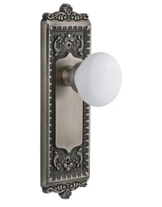 Grandeur Double Dummy Antique Pewter Windsor Plate with Hyde Park Knob - Picture 1 of 2