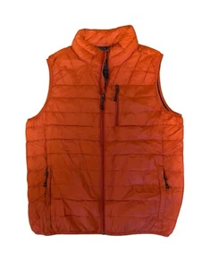 HAWKE & CO Performance Duck Down Packable Vest Lightweight Size M Orange - Picture 1 of 7