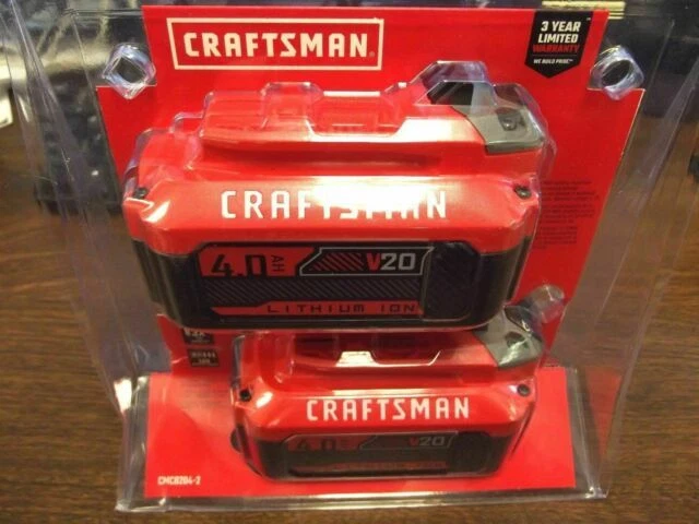 Craftsman CMCB204-2 20V 4.0AH Lithium Ion Battery - 2 Piece
