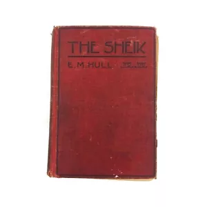 The Sheik E. M Hull 1921 Red Hard Back Cover Book A.L. Burt Co 16th Printing - Picture 1 of 8