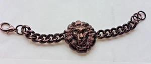 Bronzefarbenes Armband mit Löwenkopf 8 1/2 cm lang - Bild 1 von 2