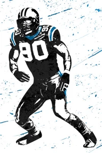 Football Julius Peppers DE #90 Carolina Panthers Art Wall Poster - POSTER 20x30 - Picture 1 of 4