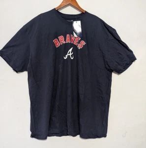 Braves Kurzarm T-Shirt Navy Baseball Fanatics Herren 4XL Neu 27 Riley MLB - Bild 1 von 9