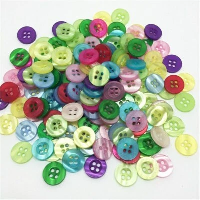 Lot de 20 bouton scrapbooking 4 trou uni mercerie couture 11 mm coudre couture - Photo 1/4