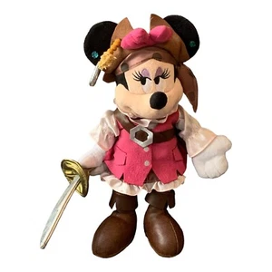 Bolsa de frijoles de peluche Piratas del Caribe de Minnie Mouse de 11" de los parques de Disney etiqueta - Imagen 1 de 12