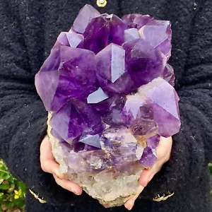 16.64LB Natural Amethyst Backbone Crystal Raw Ore Specimen Stone Healing - Zdjęcie 1 z 12