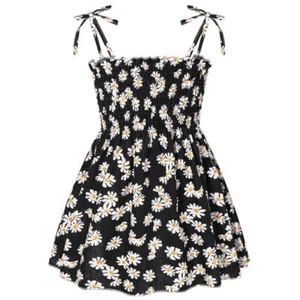 Kids Girls Strappy Vest Dress Sleeveless Summer Sundress Holiday Party Dresses - Picture 1 of 22