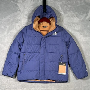 North Face Jacket BOYS Medium 10 Blue North Down Fleece Lined Parka Cave 600 - Picture 1 of 14
