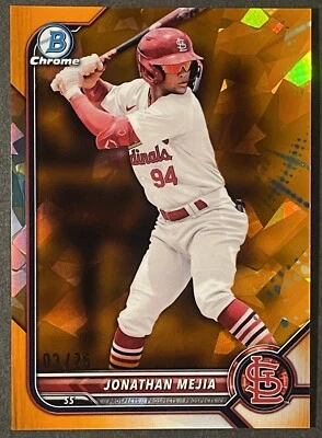 Jonathan Mejia 2022 Bowman Draft Chrome #BDC-186 Orange Sapphire 03/25 - Image 1 of 2