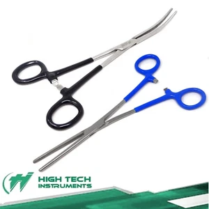 Fly Fishing Hook Pliers Vinyl Grip Hemostat Locking Forceps 8" CRV+STR  - Picture 1 of 7