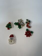 Vintage Button Covers - Christmas Holiday Variety Lot Of 5