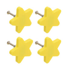 Nursery Furniture Knobs with Fun Yellow Star Design - 4PCS Set 