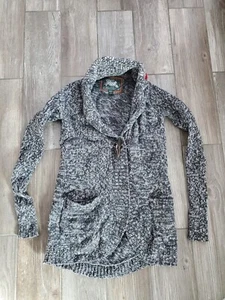 Roots Canada Lambswool Y2K High CollarCardigan High Collar W/ Toggle Clasp Sz XS - Picture 1 of 7