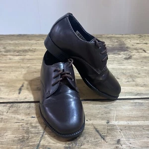 Kid’s Oxford Brown Lace Up Formal Round Toe Size 9M Shoes Dance Wedding Church - Picture 1 of 6