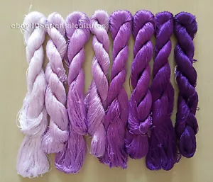 8bundles 100%natural mulberry silk,hand-dyed su embroidery silk floss/threads - Picture 1 of 12