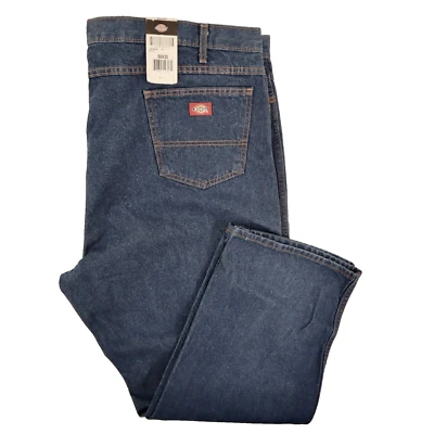 Dickies Work Jeans Mens 50x30 Dark Wash Blue Denim NEW! - Image 1 of 4